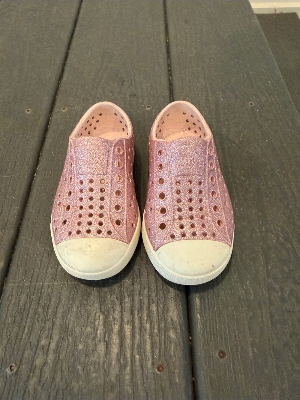 Native Brand Kids Glitter Slip-On Sneakers - Pink size C7